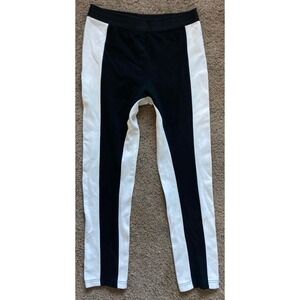 BCBGMAXAZRIA Drawstring Leggings Women Size S Color Black/White Pullover